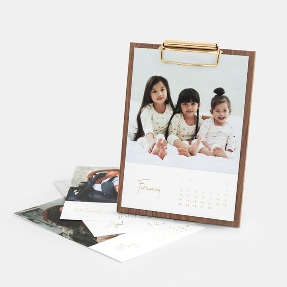 Walnut Desktop Calendar - Holiday Gifts Under $50