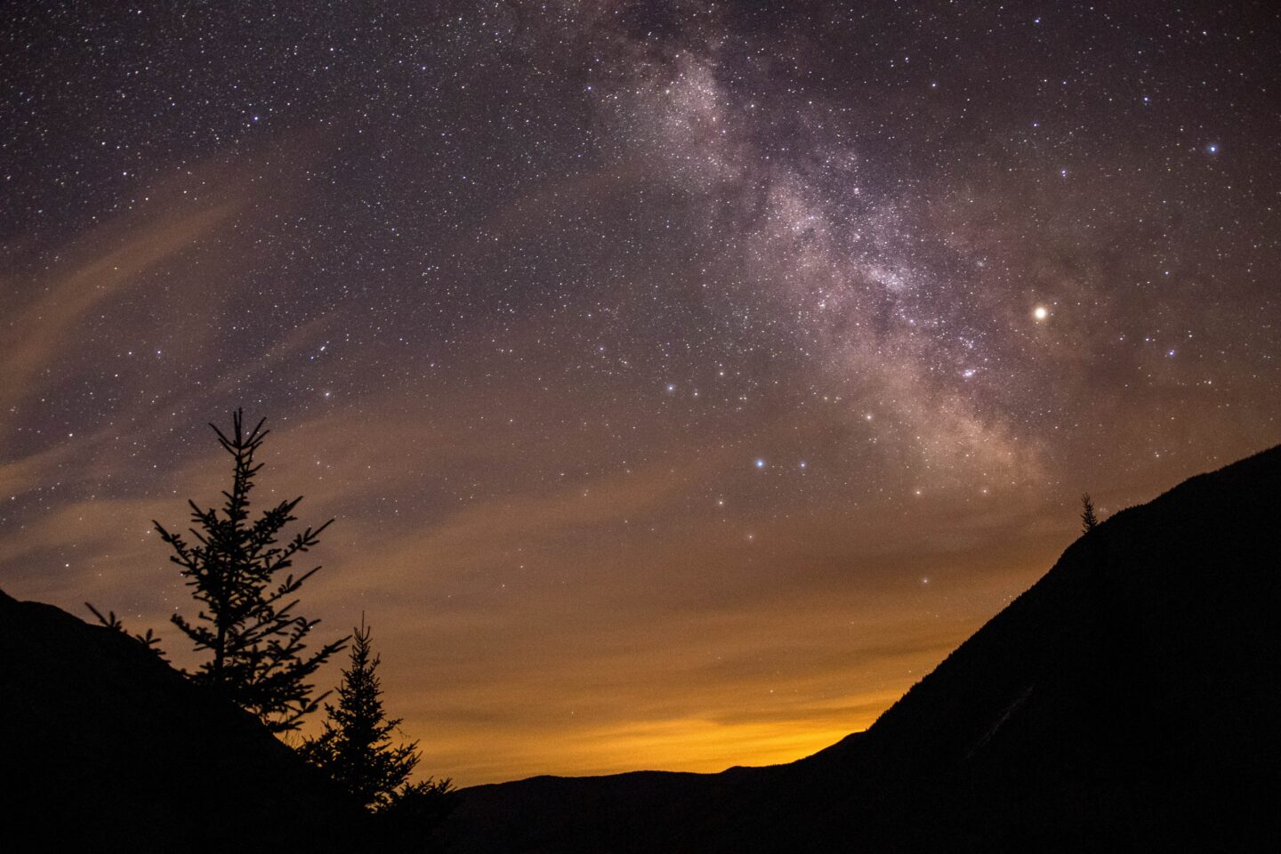 White Mountains, New Hampshire starry night