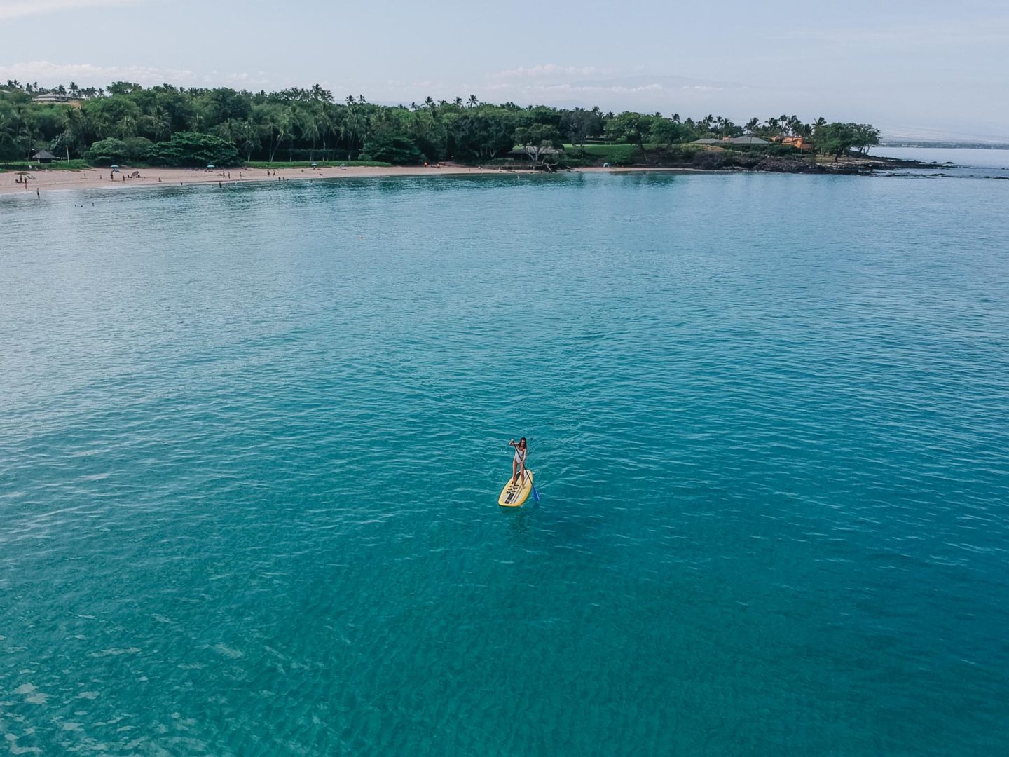 Jess Ann Kirby explores Hawaii with an afternoon paddle boarding on Mauna Kea