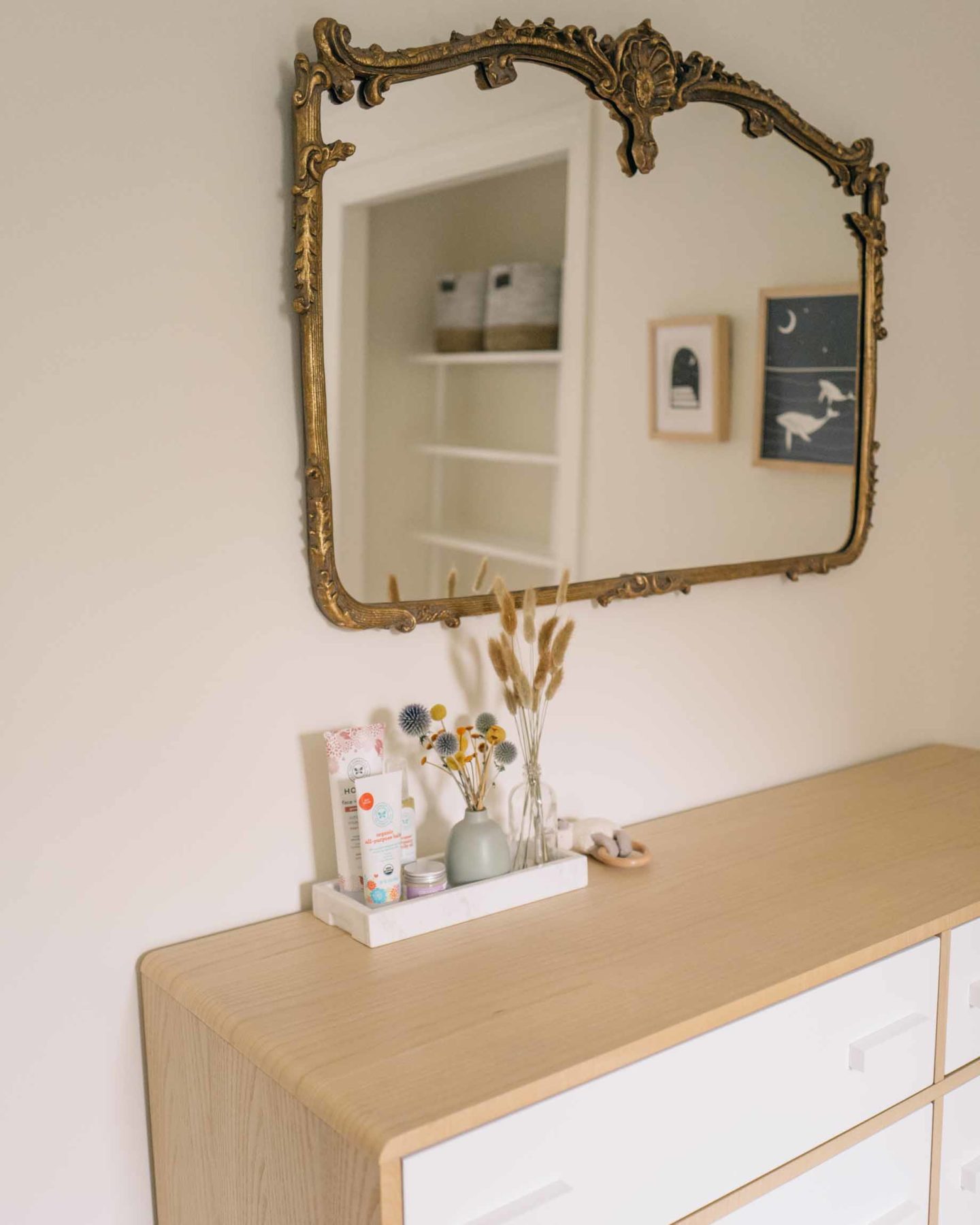 Jess Ann Kirby keeps her new nursery minimal and clean for the arrival of her baby.