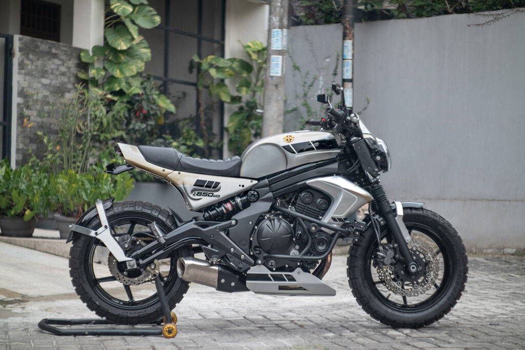 STEEL SCRAMBLER: Kawasaki ER-6N by Batakastem Workshop.