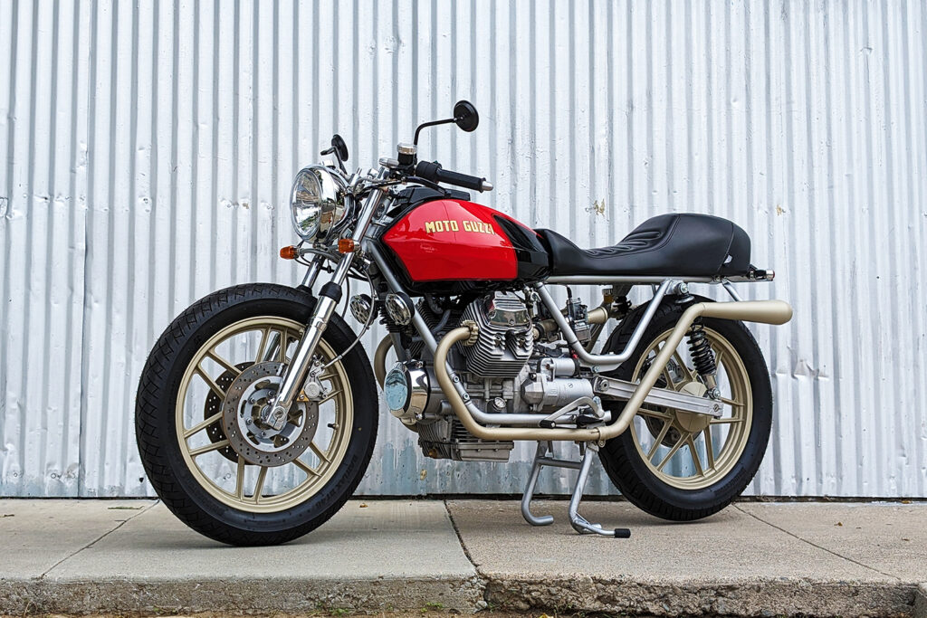 CLASSIC APPEAL: Moto Guzzi V50 II from California.