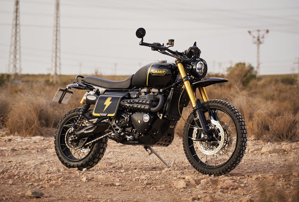 BIG BERTHA: Triumph Scrambler 1200 from Tamarit.