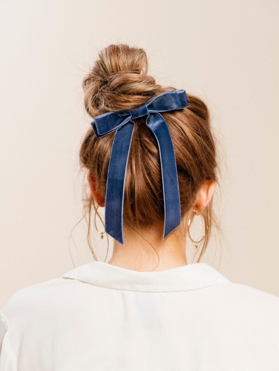 Velvet Hair Bow - Stocking Stuffer Gift Ideas