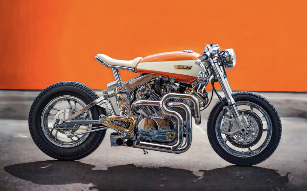 ORANGE CRUSH: Yamaha Virago from Sheriff Motorcycles.